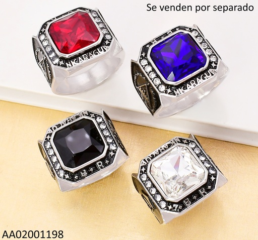 [AA02001198] ANILLO PLAT.MESA GRADUACION NICARAGUA⭐B⭐R⭐SURT.RA RA651-305