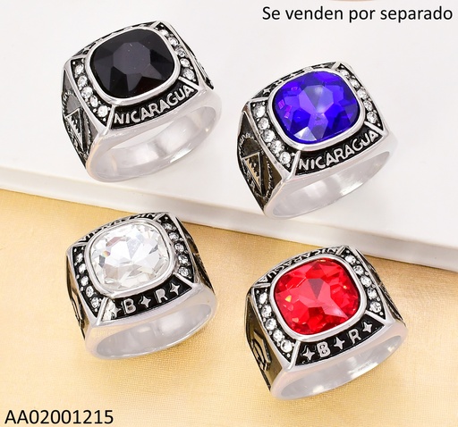 [AA02001215] ANILLO PLAT.GRADUACION NICARAGUA BR ESCUDO SURT RA653