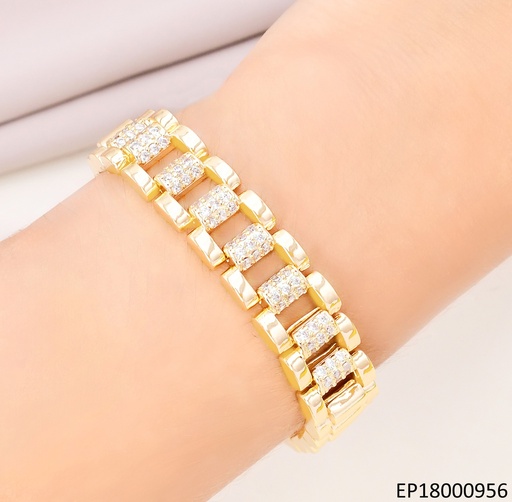[EP18000956] PULSERA ESTILO FAJA RELOJ C/ZIRC. BE495-318
