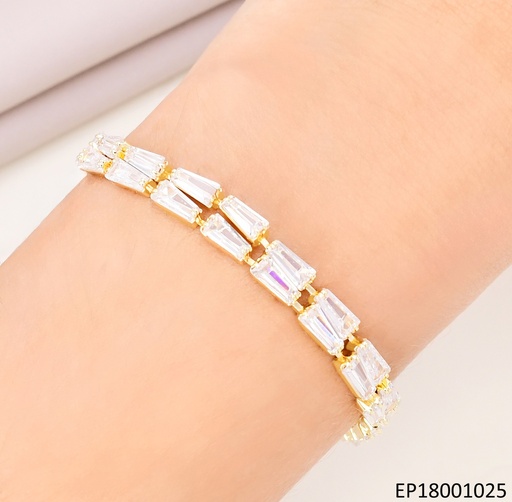 [EP18001025] PULSERA ZIRCONIAS RECTANGULARES BE507-318