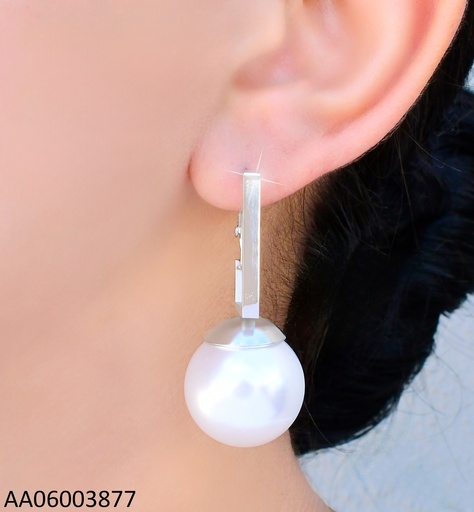 [AA06003877] ARETES PLAT.CROQUI RECTANGULO C/PERLA GR.EA1253-45