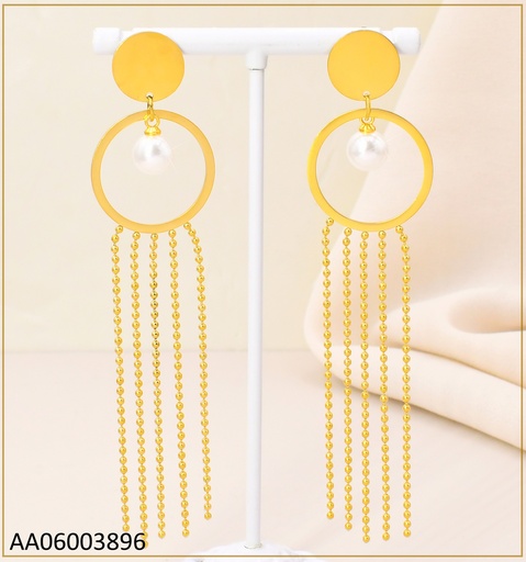 [AA06003896] ARETES CIRCULO PQ / CIRCULO GR /PERLA CENTRO/ CADENITAS PELOT KE105885-PY