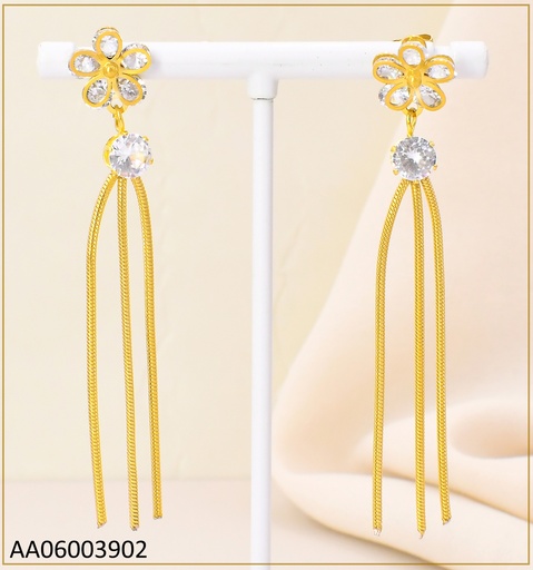 [AA06003902] ARETES DOR FLOR / ZIRC. RD/COLGANTES KE105895-PY