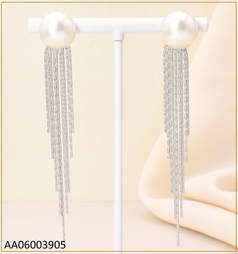 [AA06003905] ARETES PLAT PERLA /CADENITAS COLGANTES  KE111553-WGLN