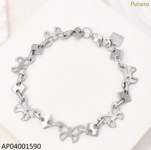 [AP04001590] PULSERA PLAT.CROQUIS ROMBOS KB192014-Z