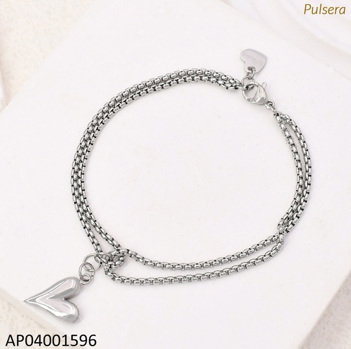 [AP04001596] PULSERA 4 LINEAS C/CORAZON INFL.KB192071-Z