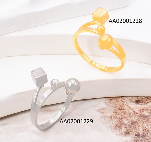 [AA02001229] ANILLO PLAT.2 PELOTITAS/CUADRO KR113191-SP