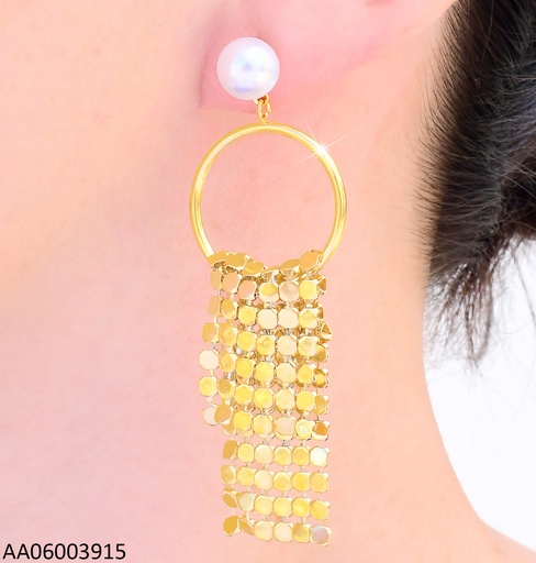 [AA06003915] ARETES DOR PERLA/CIRCULO/MAYA EA1240-95