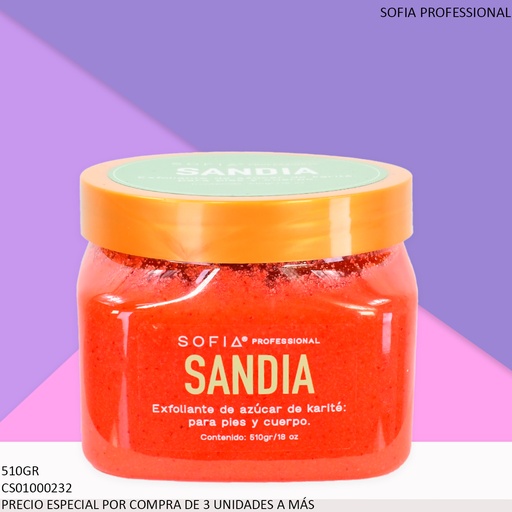 [CS01000232] EXFOLIANTE CUERPO SOFIA SANDIA 510ML 90104S