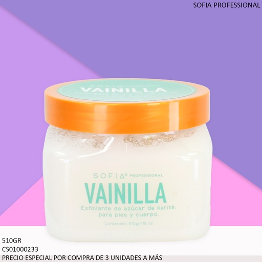[CS01000233] EXFOLIANTE CUERPO SOFIA VAINILLA 510ML 90104V