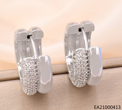 [EA21000413] ARGOLLAS PLAT.LINEA ZIRCONIA/LISA EE3987-268