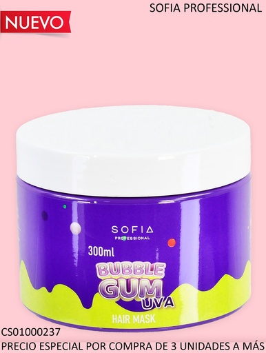 [CS01000237] TRATAMIENTO SOFIA PROFESIONAL CHICLE UVA 300ML S305BU