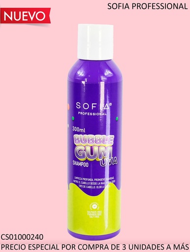 [CS01000240] SHAMPOO SOFIA PROFESIONAL CHICLE UVA 300ML S300BU