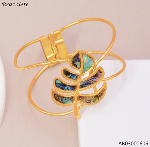 [AB03000606] BRAZALETE DOR HOJA TORNASOL BA2275-45