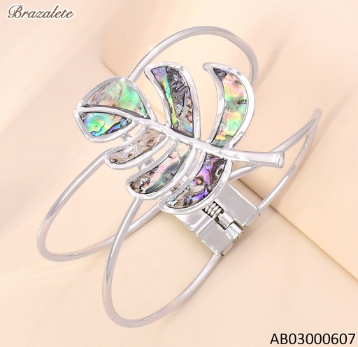 [AB03000607] BRAZALETE PLAT HOJA TORNASOL BA2276-45