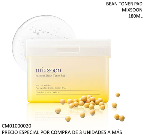 [CM01000020] BEAN TONER PAD MIXSOON 180ML