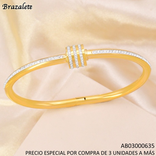 [AB03000635] BRAZALETE C/CILINDRO ZIRCONIAS BA2345-208