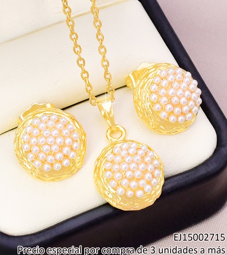 [EJ15002715] SET RD C/BORDE PERLITAS SE1352-110