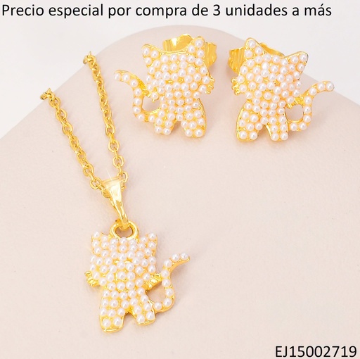 [EJ15002719] SET GATO DE PERLITAS SE1355-110