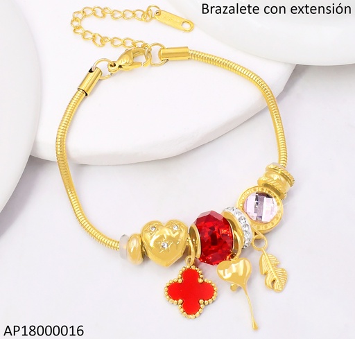 [AP18000016] PANDORA FLEXIBLE DIJES ROJOS VAN CLEEF BA2201-45