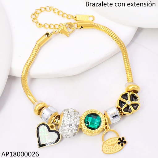 [AP18000026] PANDORA FLEXIBLE DIJES VERDES/NEGRO/ZIRC BA2165-45