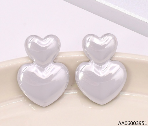 [AA06003951] ARETES PLAT CORAZON DOBLE KE119246