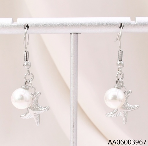 [AA06003967] ARETES PLAT.PERLA/ESTRELLA DE MAR PQ. KE102725