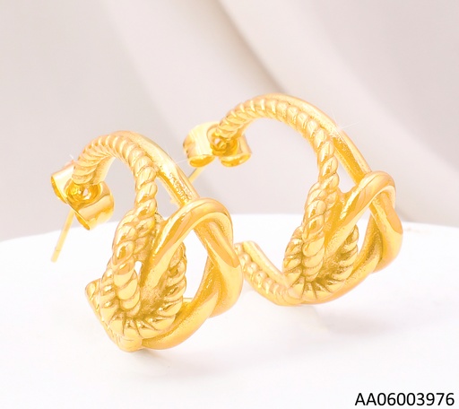 [AA06003976] ARETES "C" DOBLE NUDO TORNEADOS KE119258