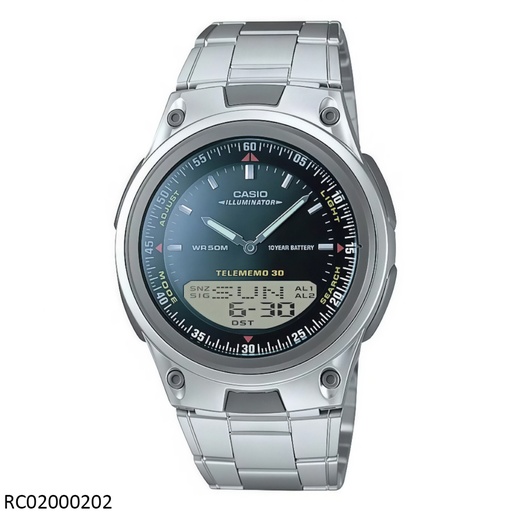 [RC02000202] RELOJ CASIO ANALOGO/DIG CAB AW-80D-1AVDF METAL PLAT.