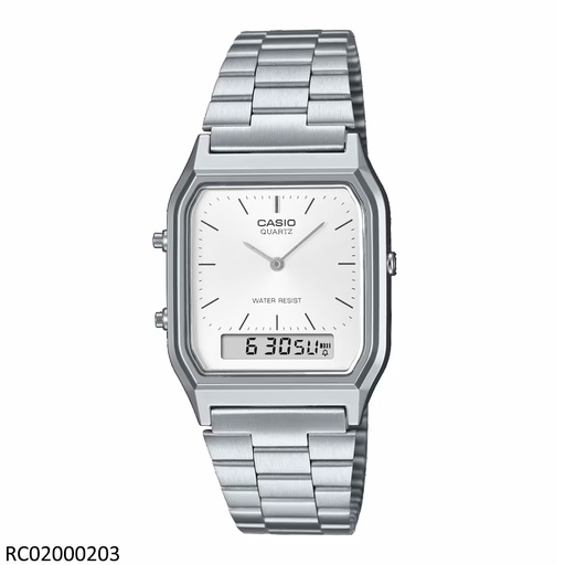 [AQ-230A-7AMQYDF] RELOJ CASIO ANALOGO/DIG CAB AQ-230A-7AMQYDF METAL PLAT.