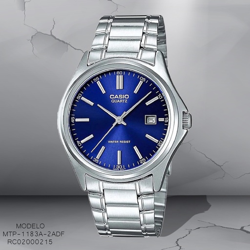[MTP-1183A-2ADF] RELOJ CASIO ANALOGO CAB MTP-1183A-2ADF METAL PLAT