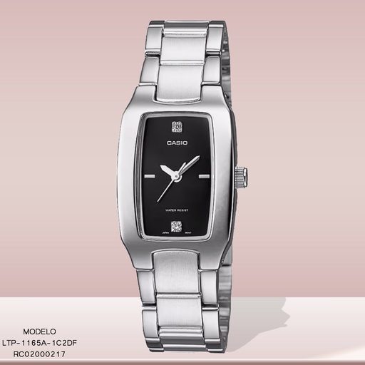 [LTP-1165A-1C2DF] RELOJ CASIO ANALOGO DAMA LTP-1165A-1C2DF METAL PLAT.