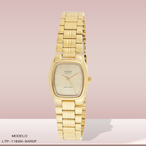 [LTP-1169N-9ARDF] RELOJ CASIO ANALOGO DAMA LTP-1169N-9ARDF METAL DOR