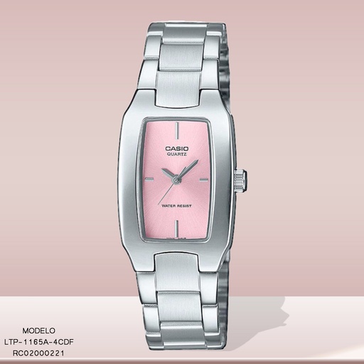 [LTP-1165A-4CDF] RELOJ CASIO ANALOGO DAMA LTP-1165A-4CDF METAL PLAT
