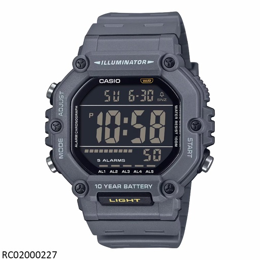 [AE-1600H-8BVDF] RELOJ CASIO DIGITAL CAB AE-1600H-8BVDF SILICON GRIS