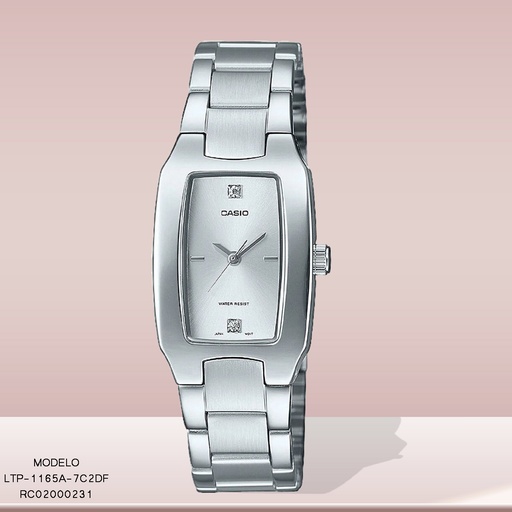 [LTP-1165A-7C2DF] RELOJ CASIO ANALOGO DAMA LTP-1165A-7C2DF METAL PLAT