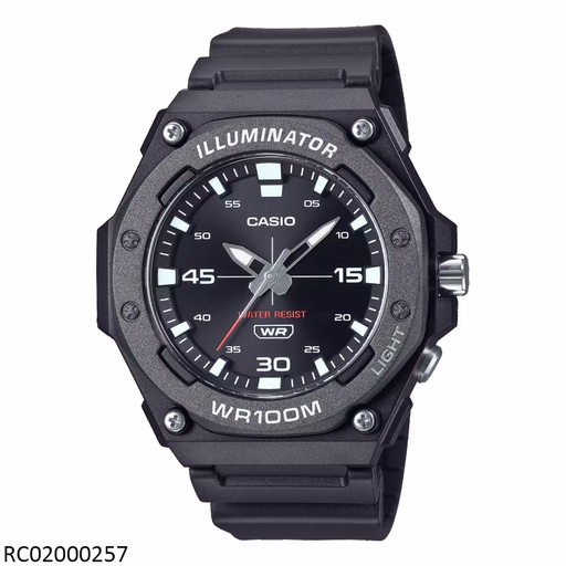 [MW-620H-1AVDF] RELOJ CASIO ANALOGO CAB MW-620H-1AVDF SILICON NEGRO