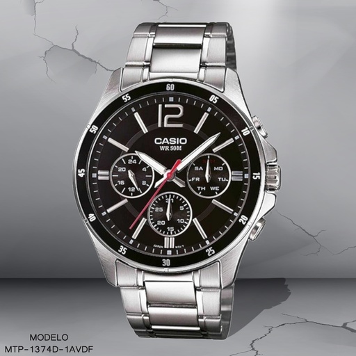 [MTP-1374D-1AVDF] RELOJ CASIO ANALOGO CAB MTP-1374D-1AVDF METAL PLAT
