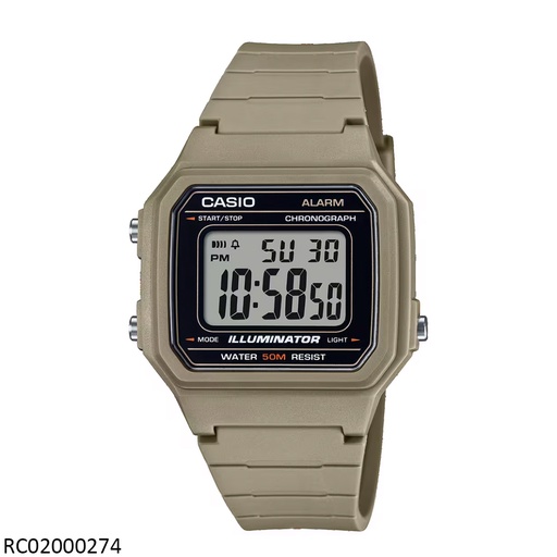 [RC02000274] RELOJ CASIO DIGITAL CAB W-217H-5AVDF SILICON VERDE