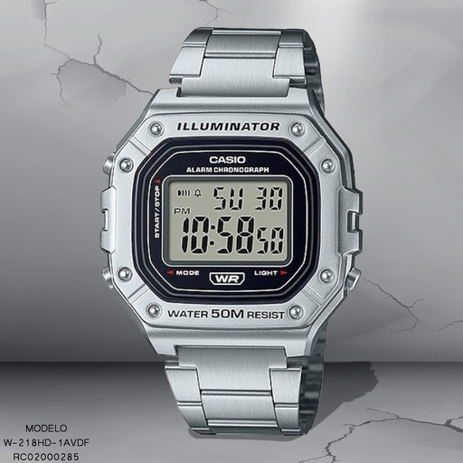 [RC02000285] RELOJ CASIO DIGITAL CAB W-218HD-1AVDF METAL PLAT