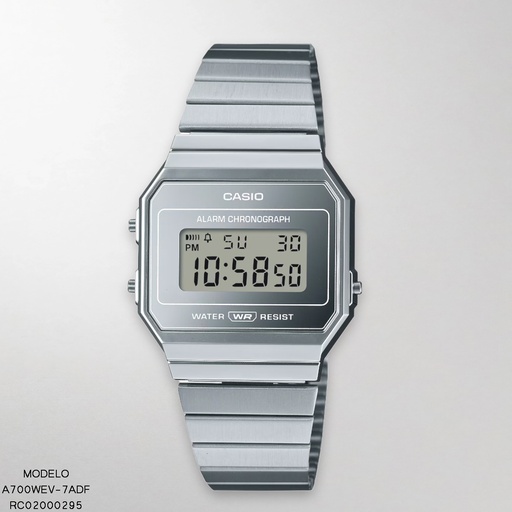 [RC02000295] RELOJ CASIO DIGITAL DAMA A700WEV-7ADF METAL PLAT