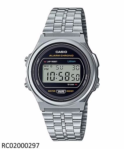 [RC02000297] RELOJ CASIO DIGITAL UNISEX A171WE-1ADF METAL PLAT