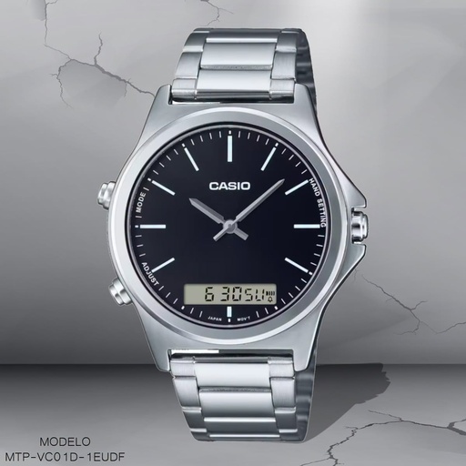 [MTP-VC01D-1EUDF] RELOJ CASIO ANA/DIG CAB MTP-VC01D-1EUDF METAL PLAT.