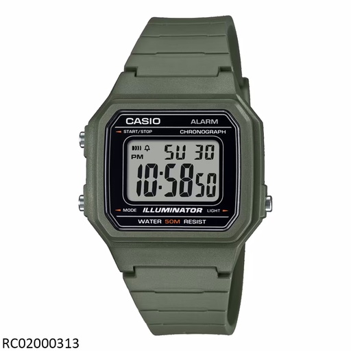 [RC02000313] RELOJ CASIO DIGITAL CAB W-217H-3AVDF SILICON VERDE