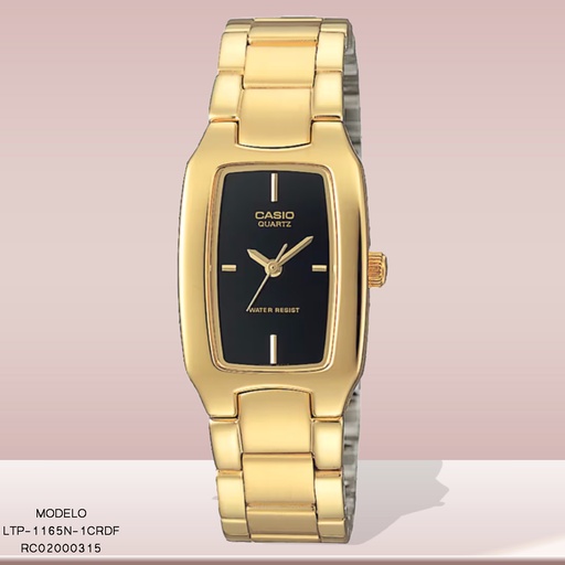 [RC02000315] RELOJ CASIO ANALOGO DAMA LTP-1165N-1CRDF METAL DOR