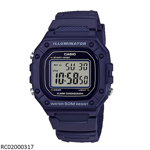 [RC02000317] RELOJ CASIO DIGITAL CAB W-218H-2AVDF SILICON NEGRO