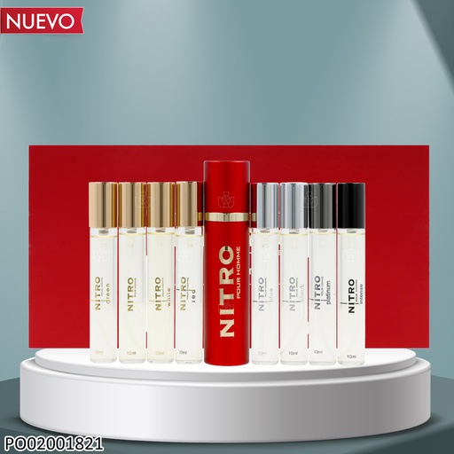 [PO02001821] ESTUCHE NITRO POUR HOMME COLLECTION 8PCS 10ML