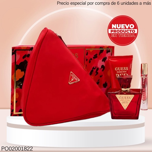[PO02001822] ESTUCHE PERFUME GUESS SEDUCTIVE RED 75/15/100ML COSMETIQUERA