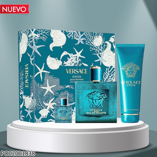 [PO02001838] ESTUCHE PERFUMES VERSACE EROS POUR HOMME EDT 150/5/100ML