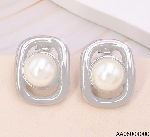 [AA06004000] ARETES RECTANG.PLAT.VERT.C/PERLA CENTRO 7071-212